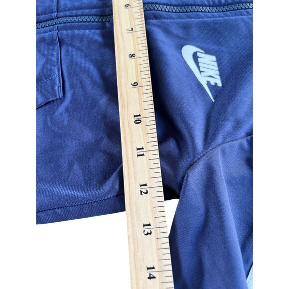 Nike Youth Track Jacket 4Y Navy Blue White Full Zip Logo Tape Sleeves Athletic - Picture 8 of 8